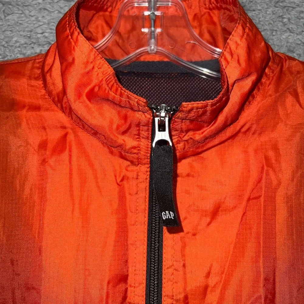VTG Gap Windbreaker Youth Sz 2XL XXL (14-16)‎ Orange Full Zip Mesh Lined Jacket
